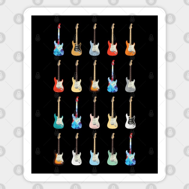 S-Style Electric Guitar Icons Huge Collection Sticker by nightsworthy